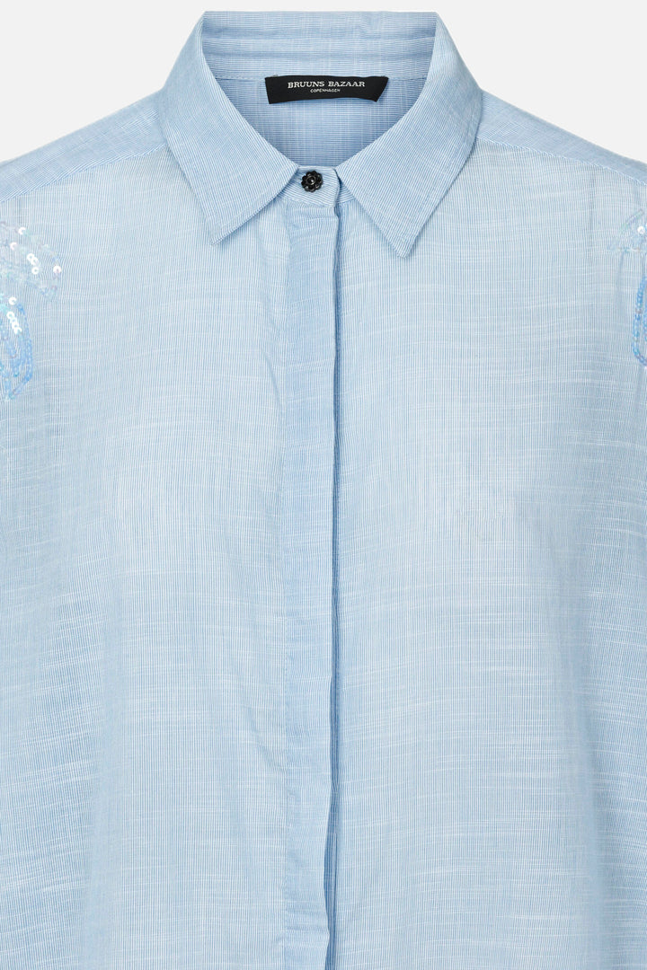 Bruuns Bazaar Women ArgeratumBBArdes skjorte Skjorter Kentucky Blue stripe