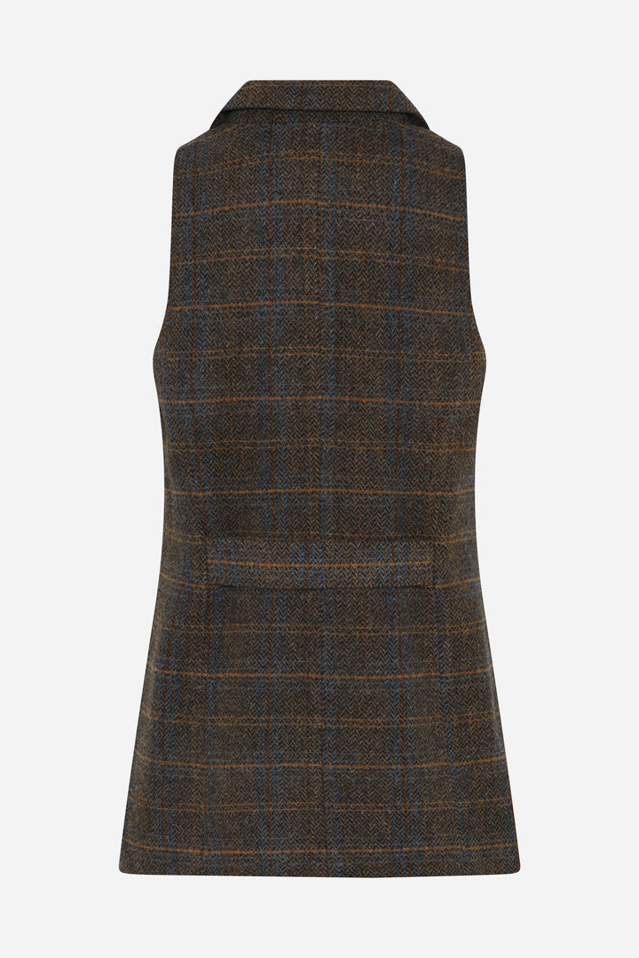 Bruuns Bazaar Women AroniaBBLiann vest Vest Brown Check