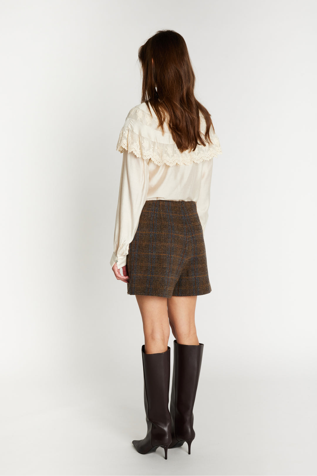 Bruuns Bazaar Women AroniaBBNadino shorts Shorts Brown Check
