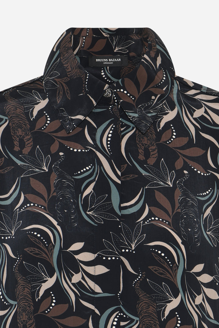 Bruuns Bazaar Women BarcellaBBAgata shirt Skjorter Black Tiger