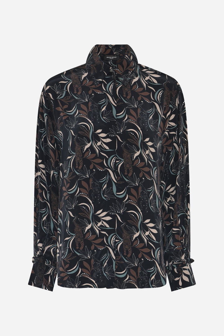 Bruuns Bazaar Women BarcellaBBAgata shirt Skjorter Black Tiger