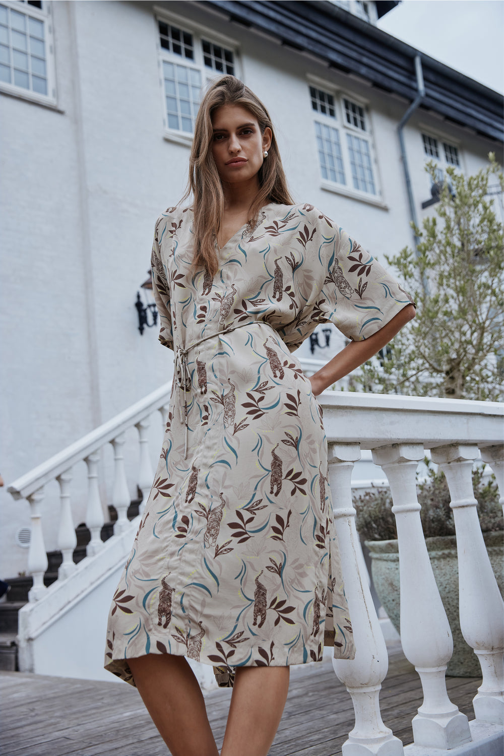 Bruuns Bazaar Women BarcellaBBJanata dress Kjoler Vanilla Tiger