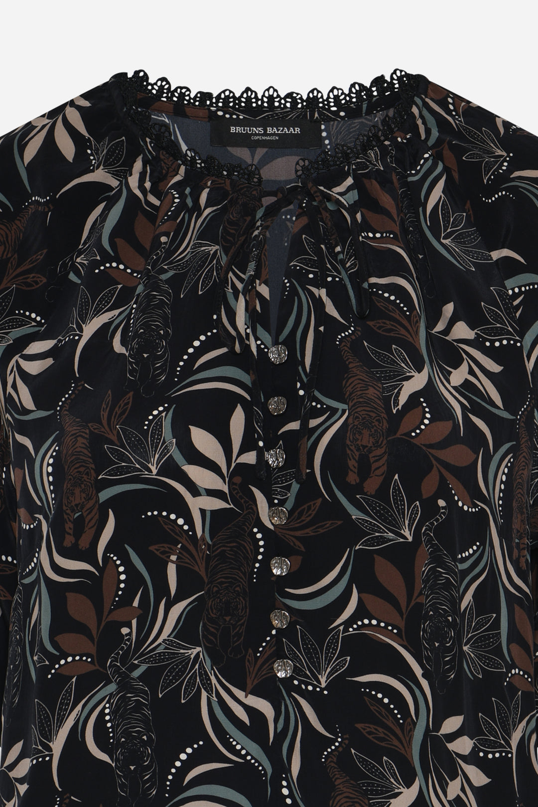 Bruuns Bazaar Women BarcellaBBKarly blouse Bluser Black Tiger