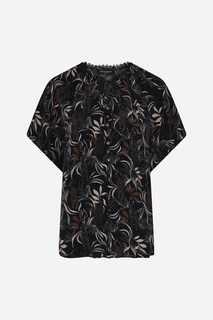 Bruuns Bazaar Women BarcellaBBKarly blouse Bluser Black Tiger