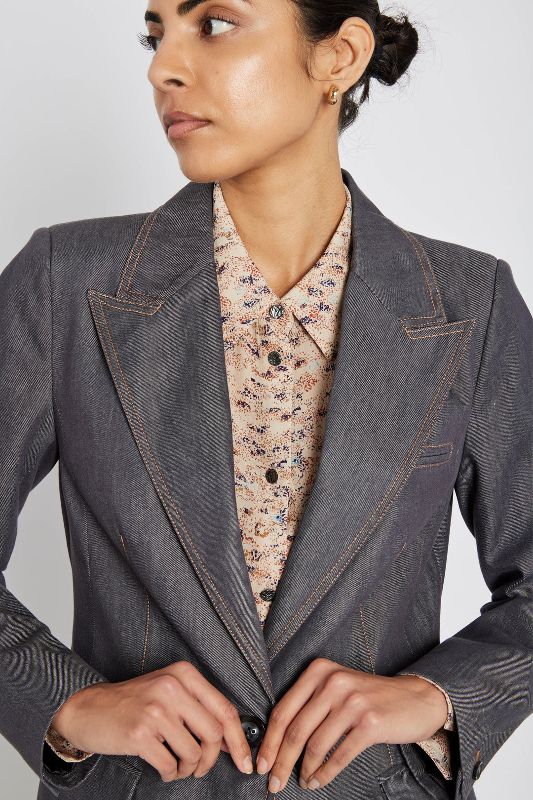 Bruuns Bazaar Women BellisBBTiff blazer Blazere Blue Denim