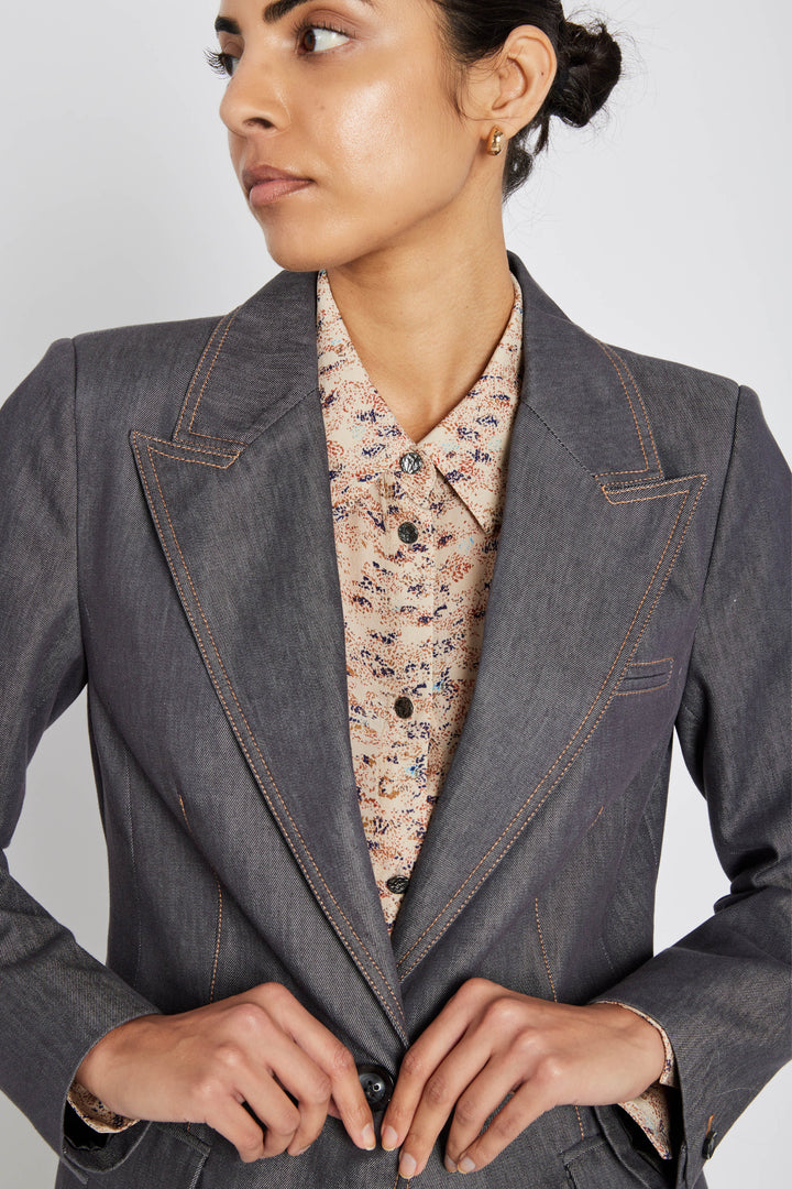 Bruuns Bazaar Women BellisBBTiff blazer Blazere Blue Denim