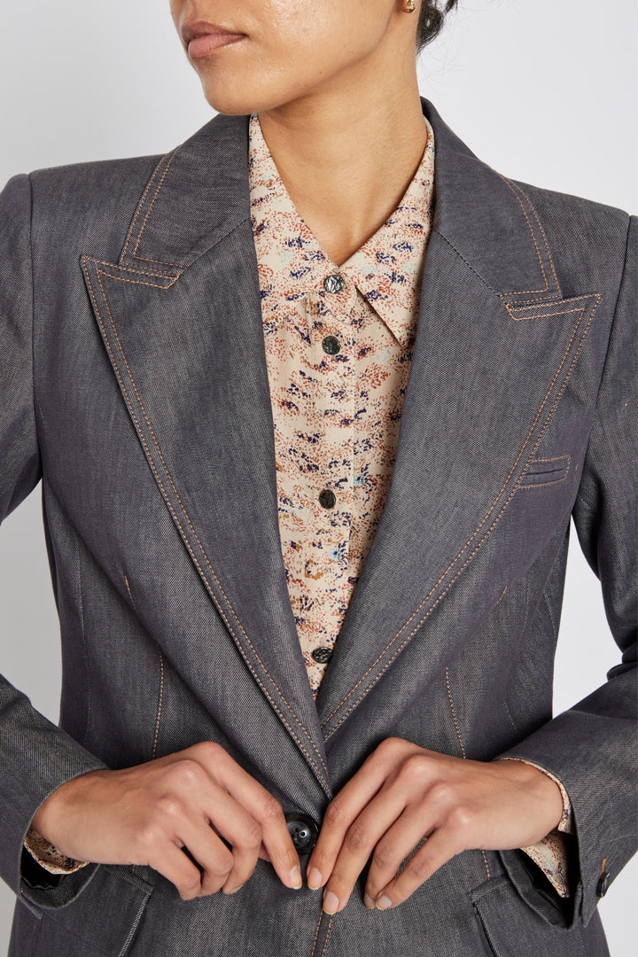 Bruuns Bazaar Women BellisBBTiff blazer Blazere Blue Denim