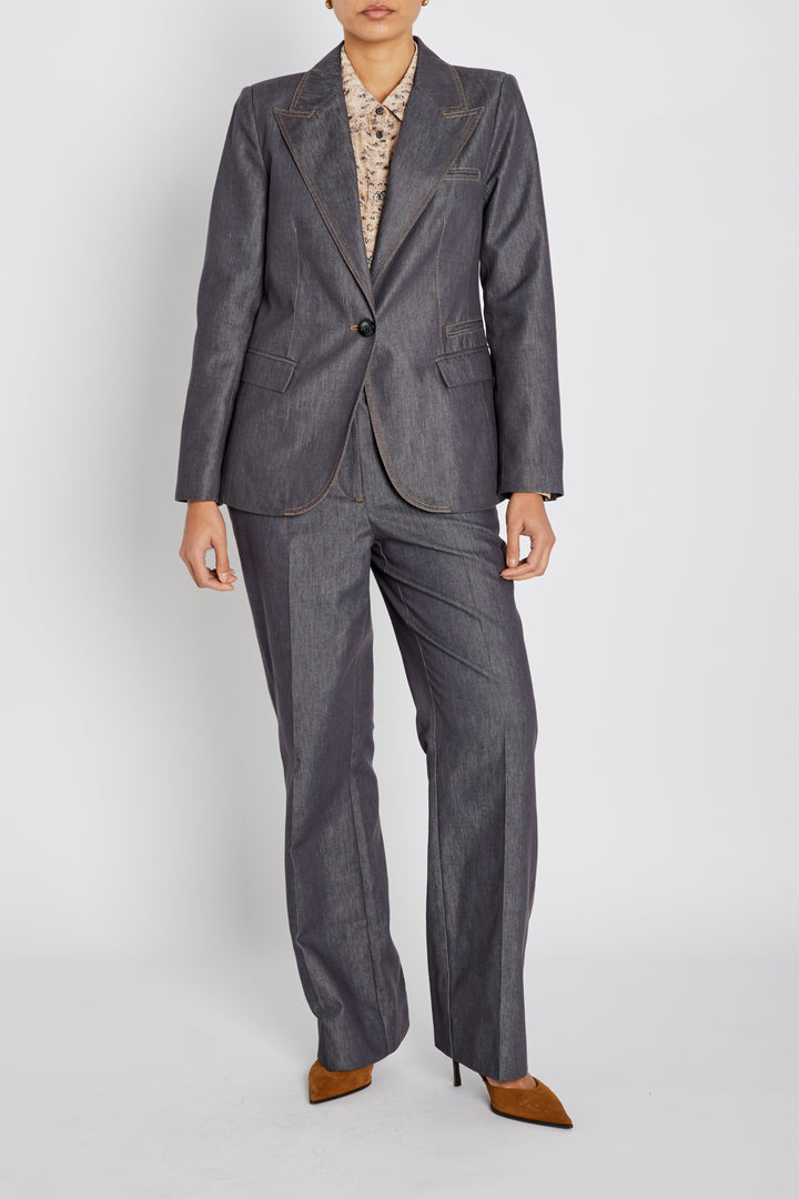 Bruuns Bazaar Women BellisBBTiff blazer Blazere Blue Denim