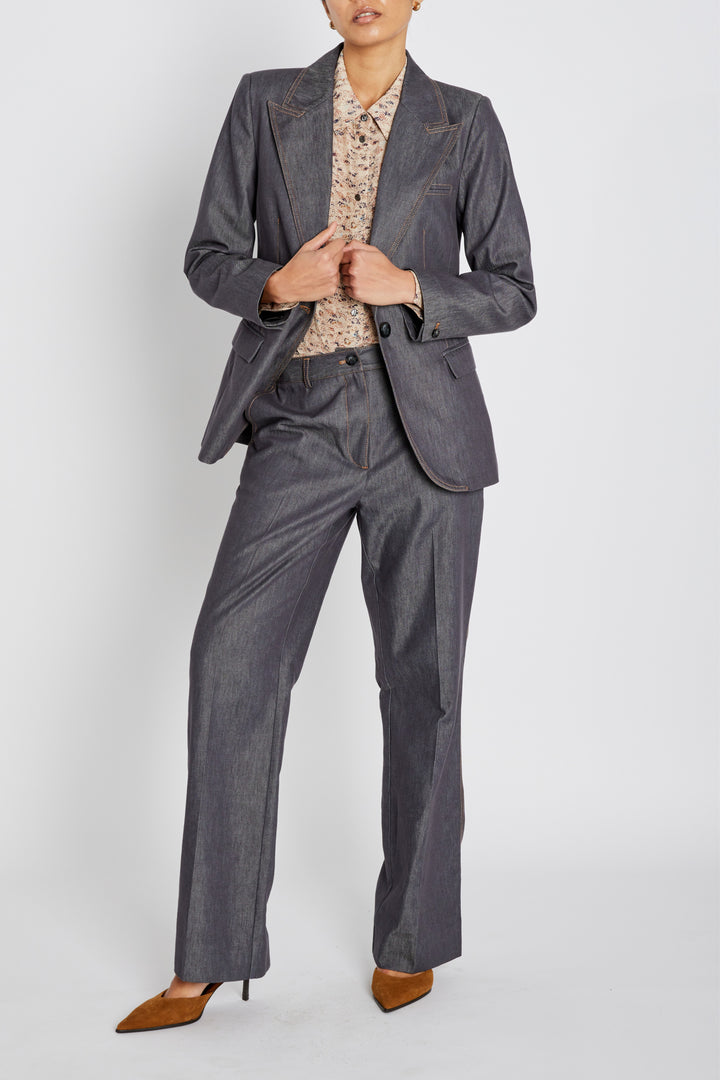 Bruuns Bazaar Women BellisBBTiff blazer Blazere Blue Denim