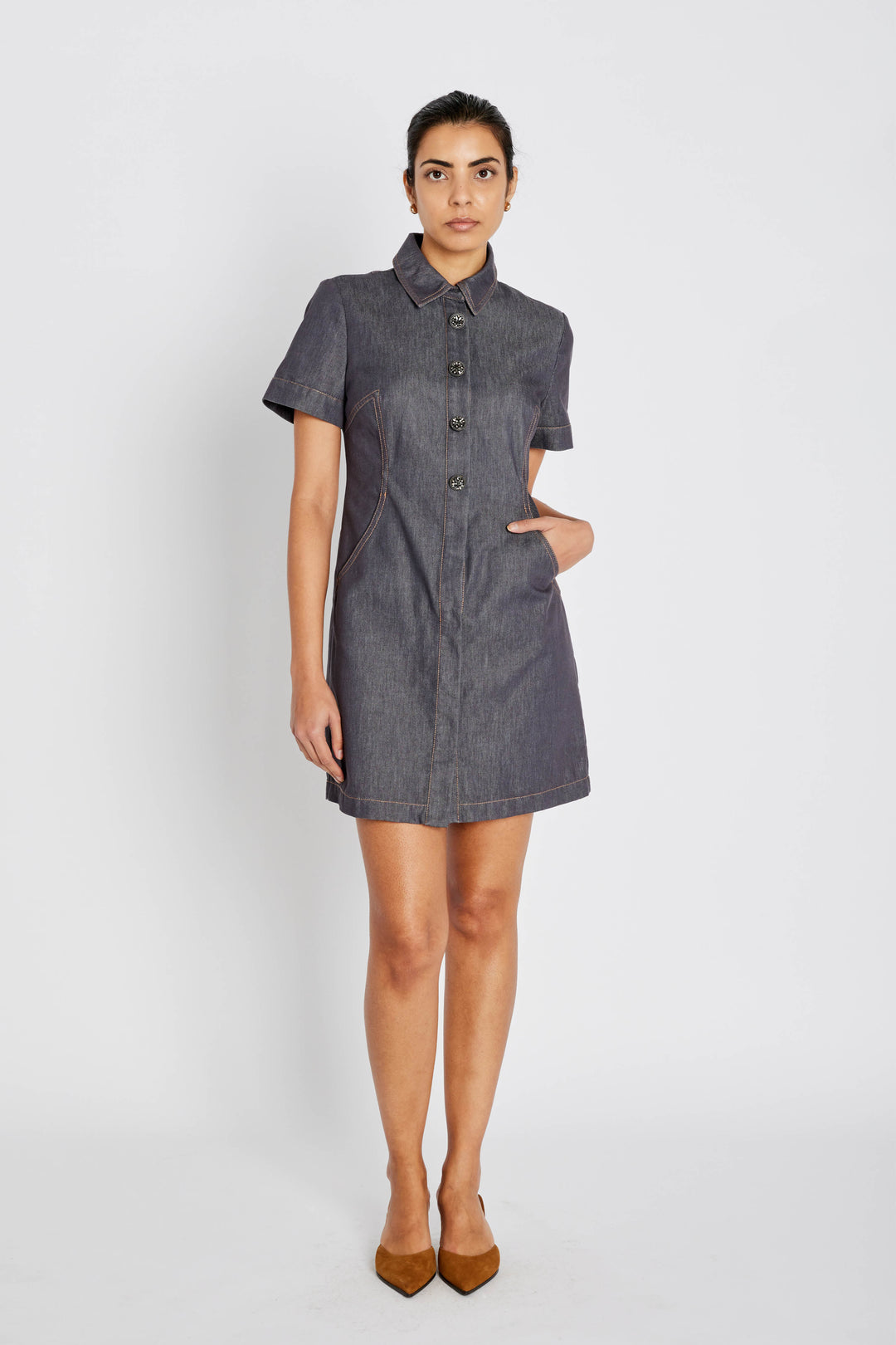 Bruuns Bazaar Women BellisBBZendias kjole Kjoler Blue Denim