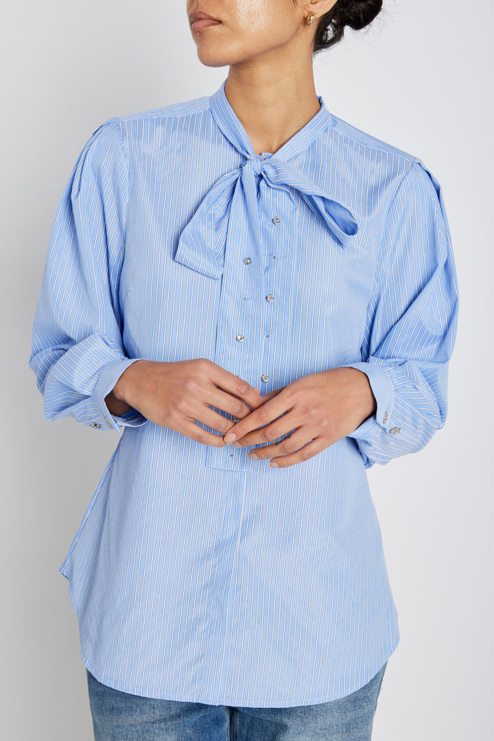 Bruuns Bazaar Women BorassusBBElza skjorte Skjorter Light blue stripe