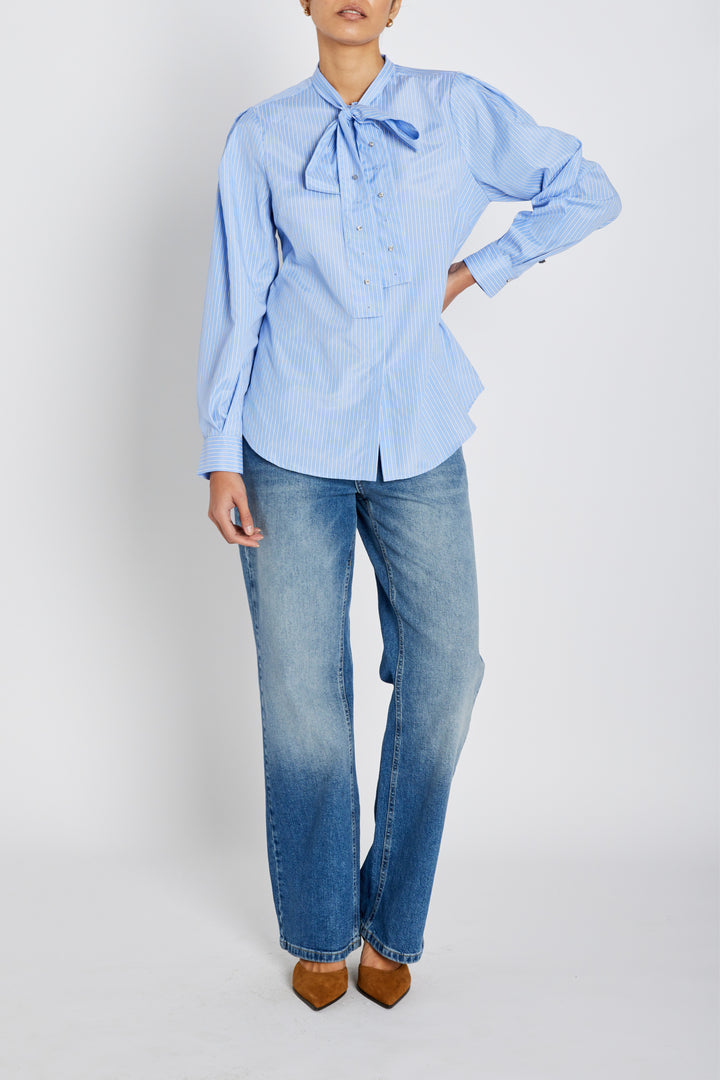 Bruuns Bazaar Women BorassusBBElza skjorte Skjorter Light blue stripe