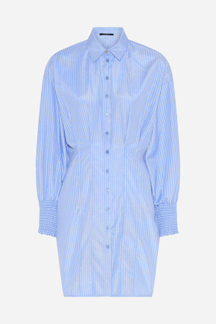 Bruuns Bazaar Women BorassusBBLinne kjole Kjoler Light blue stripe