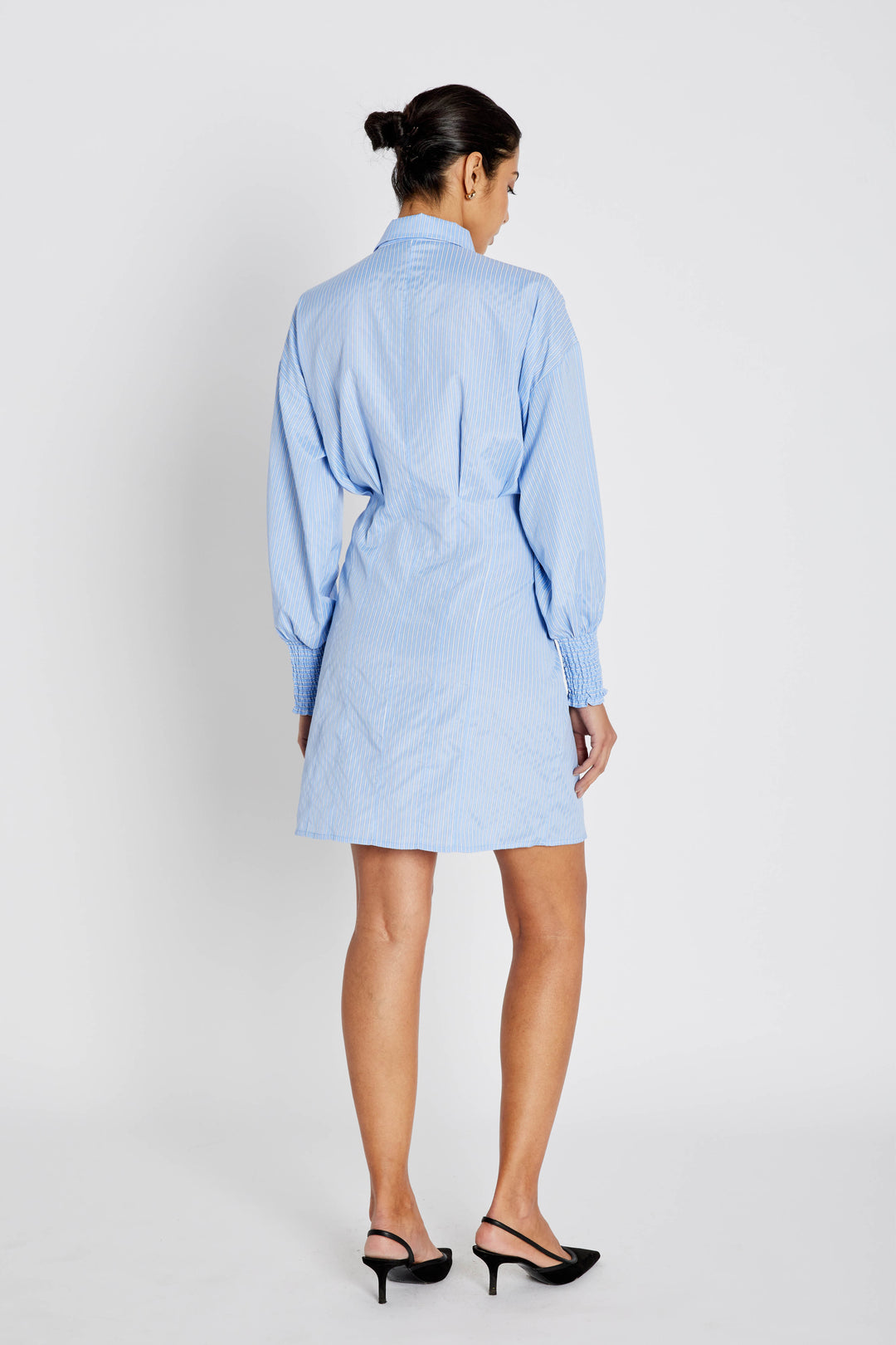 Bruuns Bazaar Women BorassusBBLinne kjole Kjoler Light blue stripe