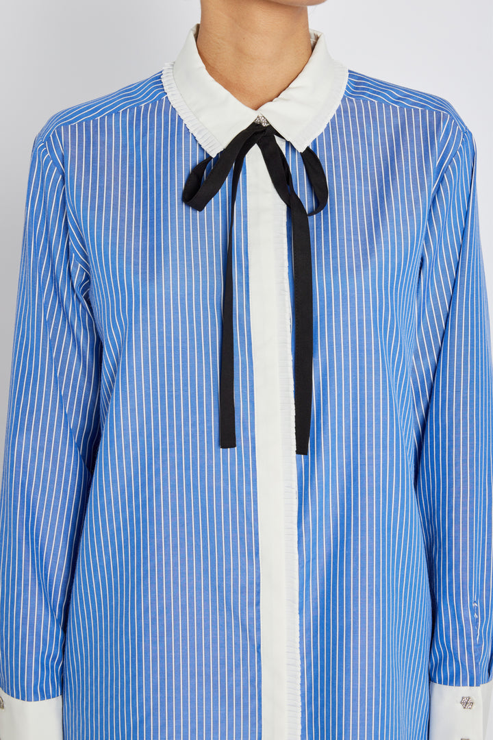 Bruuns Bazaar Women BorassusBBZiana skjorte Skjorter Dark blue Stripe