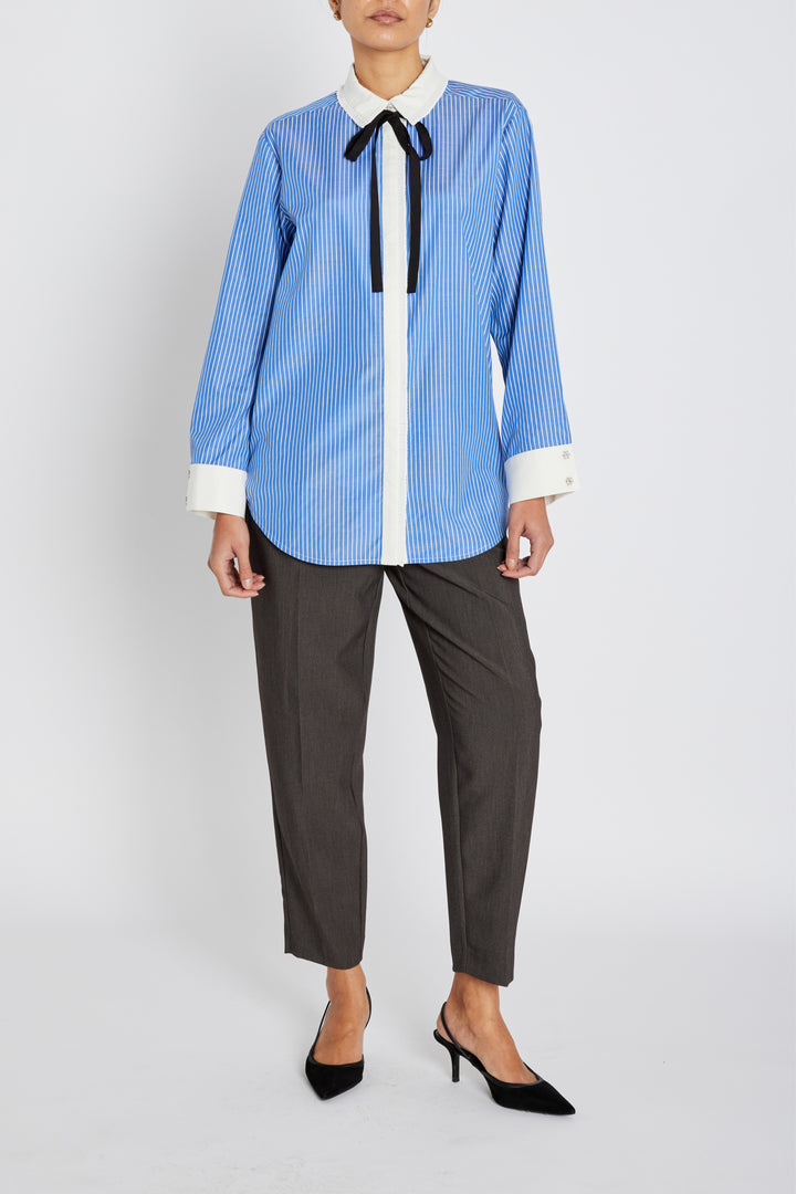 Bruuns Bazaar Women BorassusBBZiana skjorte Skjorter Dark blue Stripe