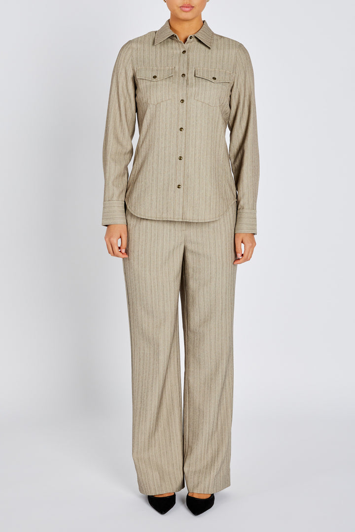 Bruuns Bazaar Women BoxelderBBFuju skjorte Skjorter Pinstripe w sequins