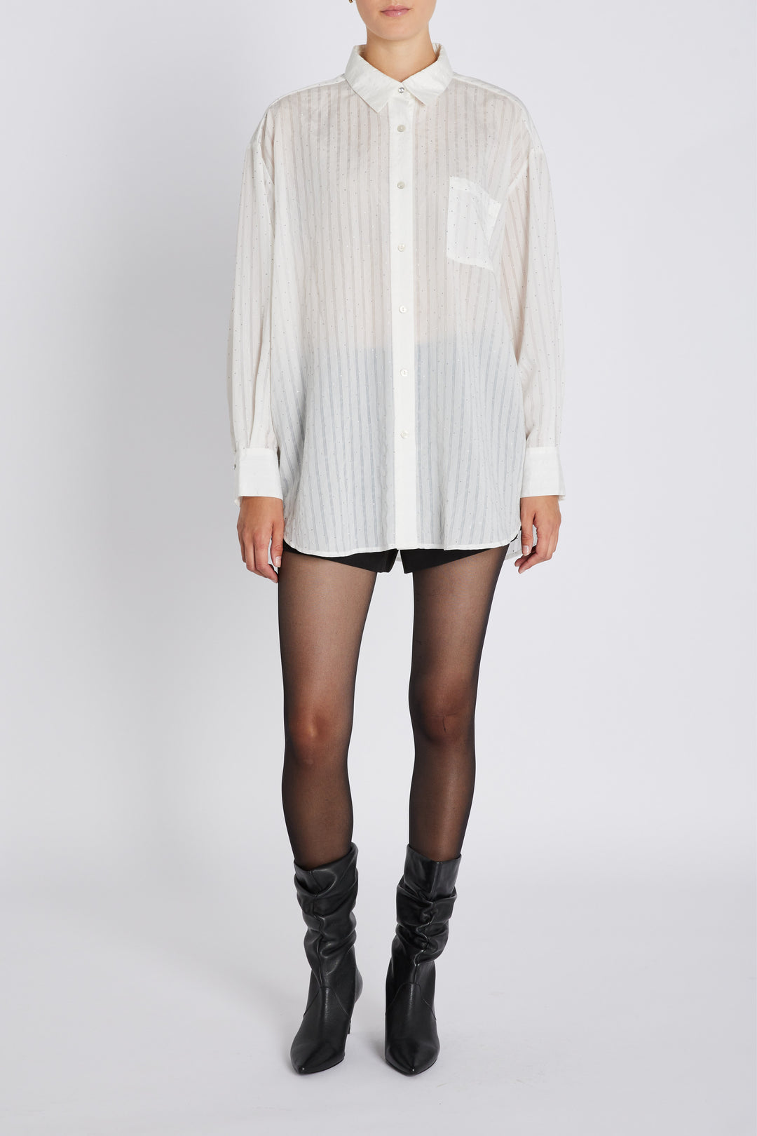 Bruuns Bazaar Women CalceoBBLowisa skjorte Skjorter White cream stripe