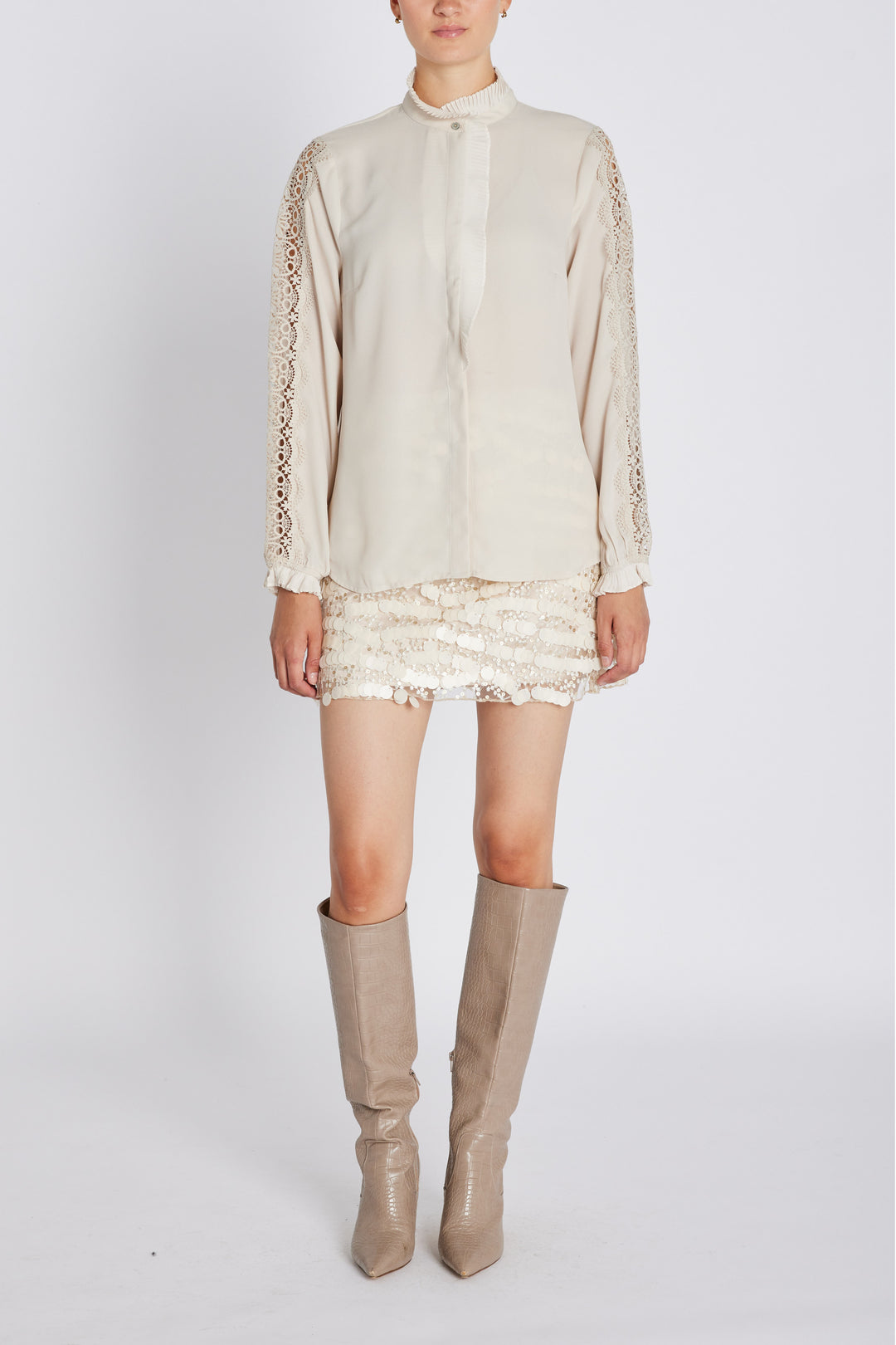 Bruuns Bazaar Women CamillaBBVenya skjorte Skjorter Silver Cloud