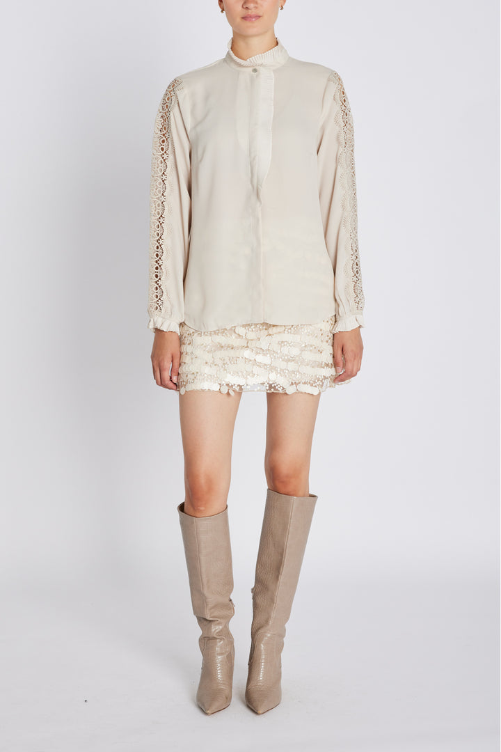Bruuns Bazaar Women CamillaBBVenya skjorte Skjorter Silver Cloud
