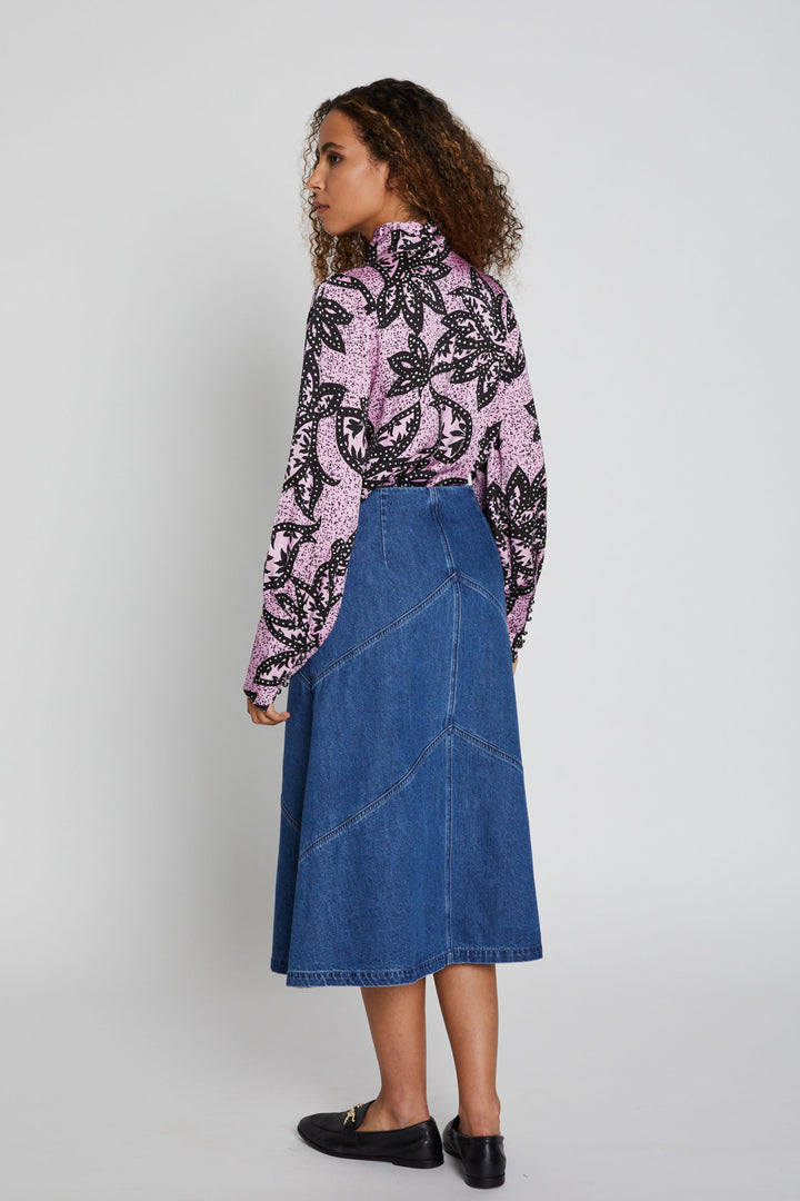 Bruuns Bazaar Women CanaBBEleen nederdel Skirt Dark Blue denim