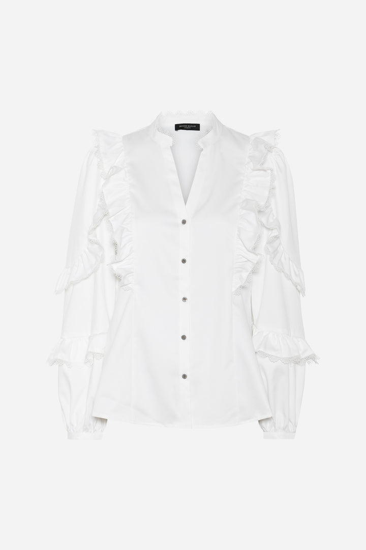 Bruuns Bazaar Women CardiniBBTaya skjorte Skjorter Snow White