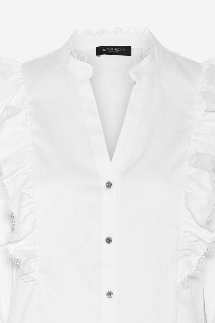 Bruuns Bazaar Women CardiniBBTaya skjorte Skjorter Snow White