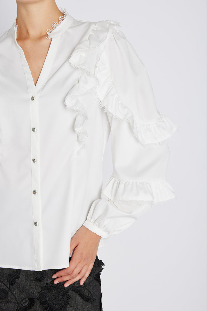 Bruuns Bazaar Women CardiniBBTaya skjorte Skjorter Snow White