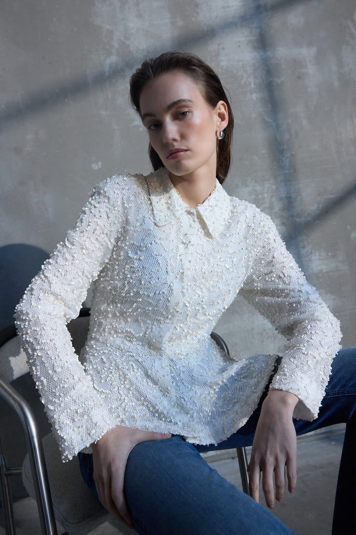 Bruuns Bazaar Women CaryumBBStella skjorte Skjorter Snow White