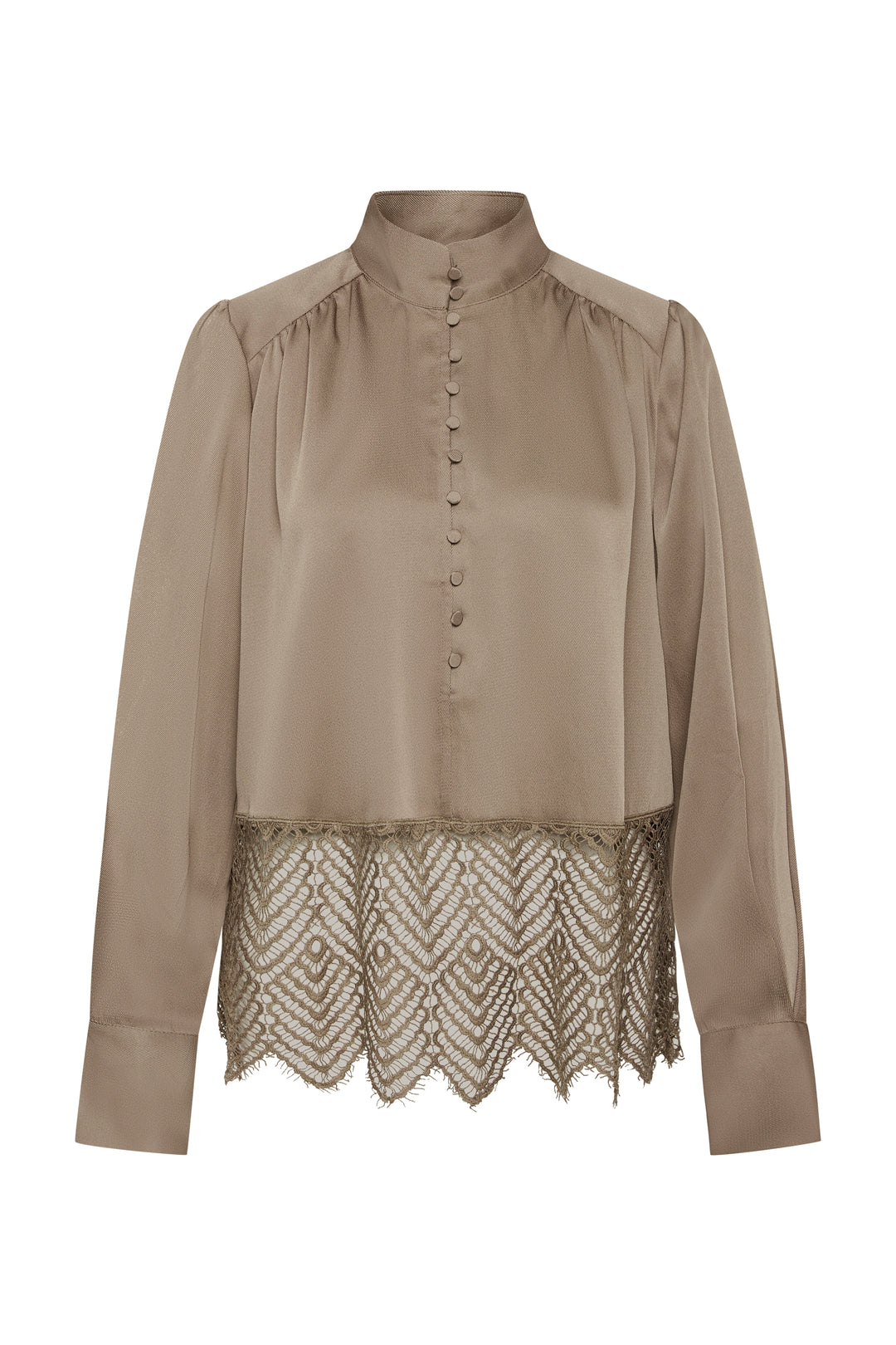 Bruuns Bazaar Women CedarsBBChatrina blouse Bluser Roasted Grey Khaki