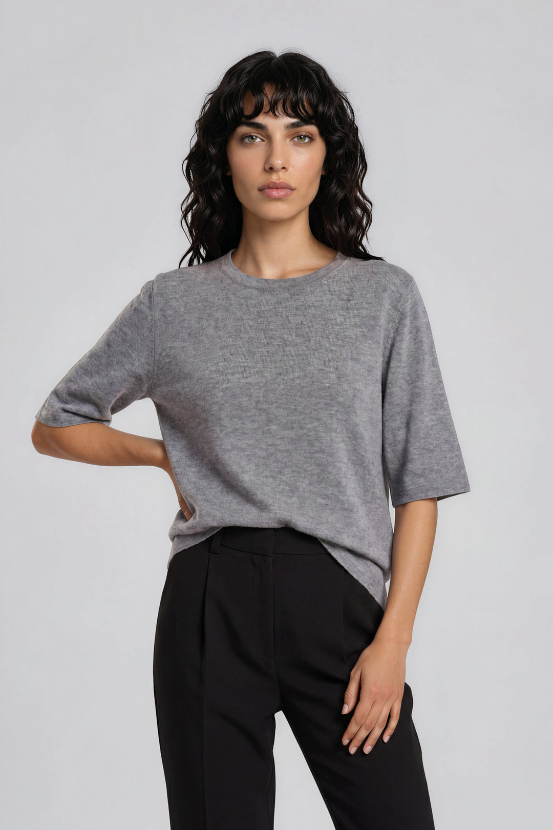 Bruuns Bazaar Women ChalinaBBAndra strik Strik Mid grey mel