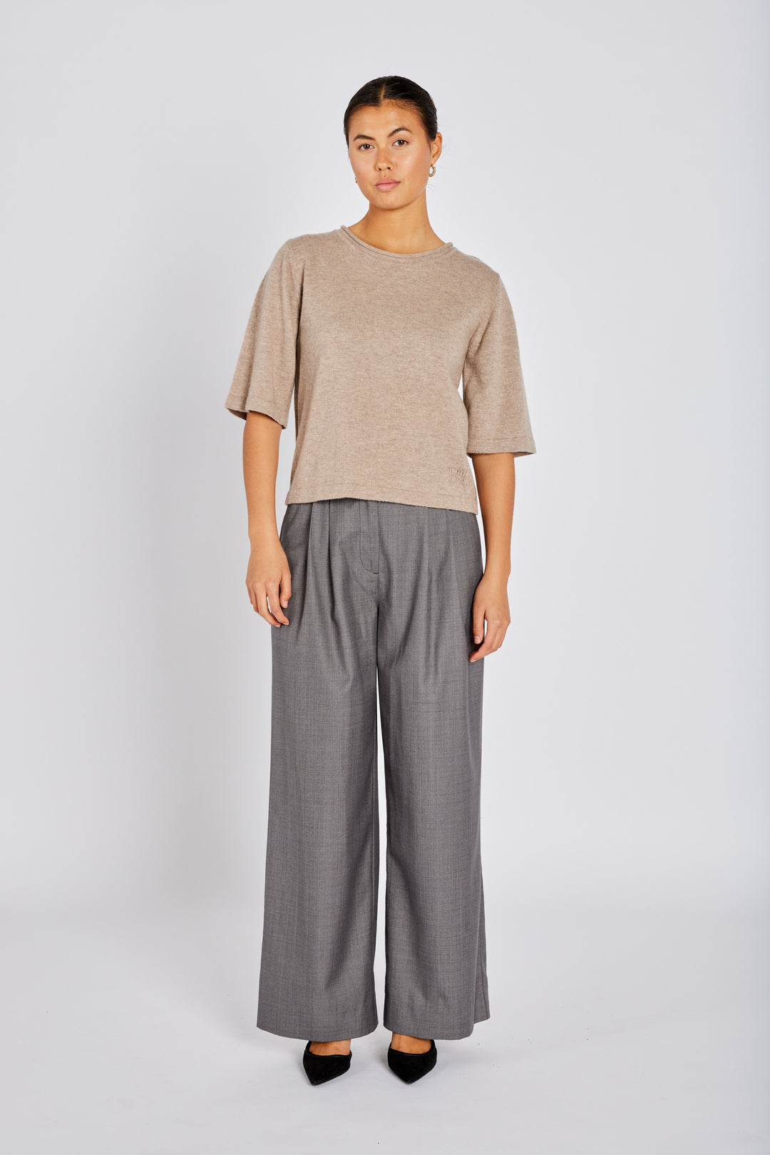 Bruuns Bazaar Women ChalinaBBAndra strik Strik Sand Melange