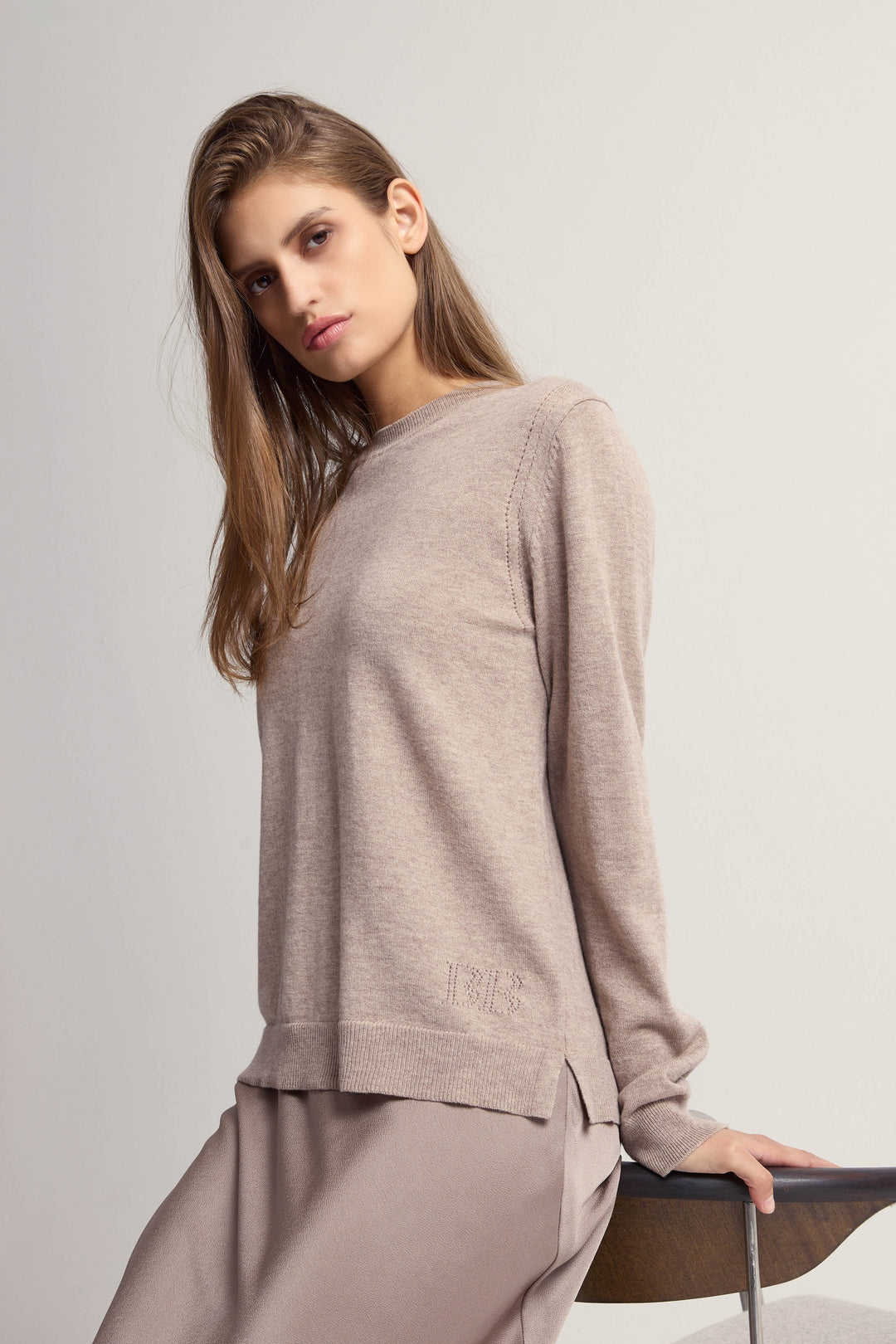 Bruuns Bazaar Women ChalinaBBAndras knit Strik Sand Melange