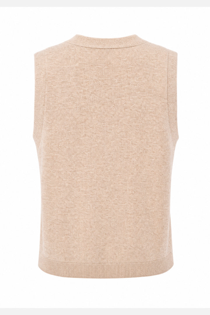 Bruuns Bazaar Women ChalinaBBInna strik vest Strik Sand Melange