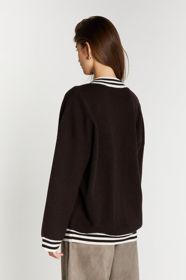 Bruuns Bazaar Women ChalinaBBSira strik cardigan Strik Dark Brown