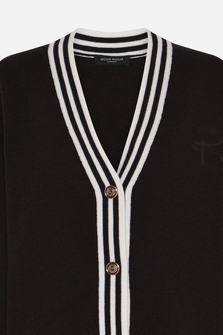 Bruuns Bazaar Women ChalinaBBSira strik cardigan Strik Dark Brown