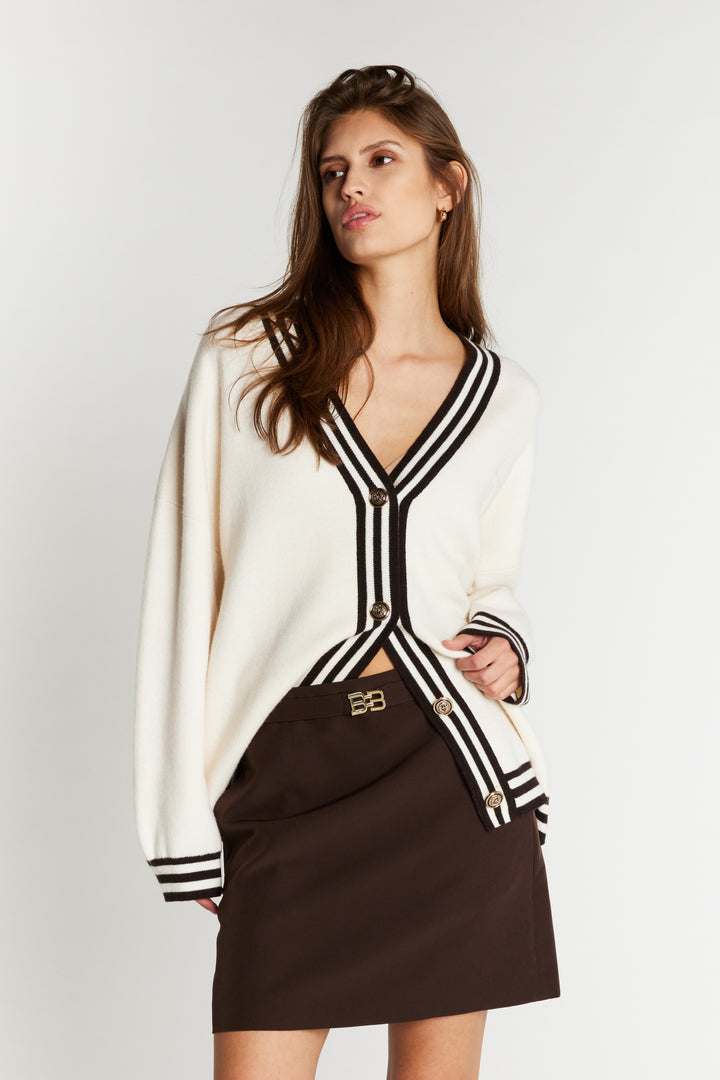 Bruuns Bazaar Women ChalinaBBSira strik cardigan Strik Snow White