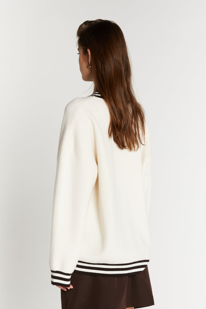 Bruuns Bazaar Women ChalinaBBSira strik cardigan Strik Snow White