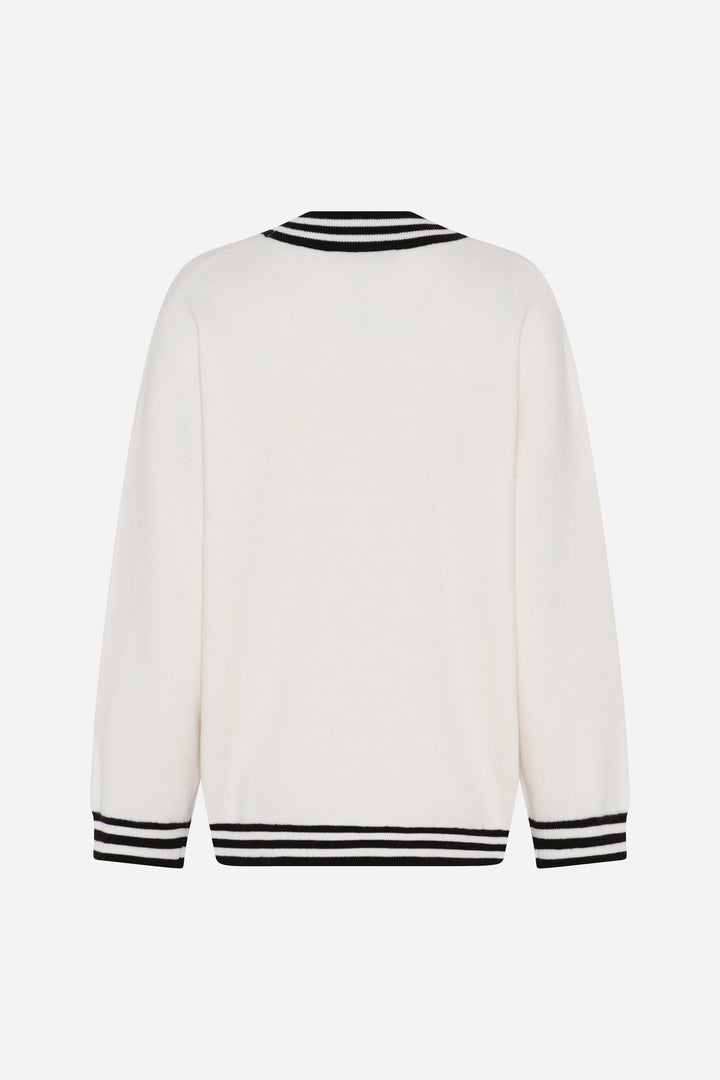 Bruuns Bazaar Women ChalinaBBSira strik cardigan Strik Snow White
