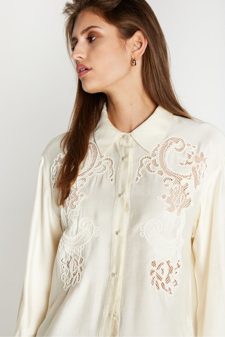 Bruuns Bazaar Women ChamaBBAlya skjorte Skjorter Snow White