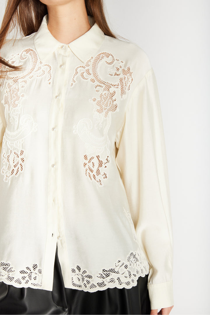 Bruuns Bazaar Women ChamaBBAlya skjorte Skjorter Snow White