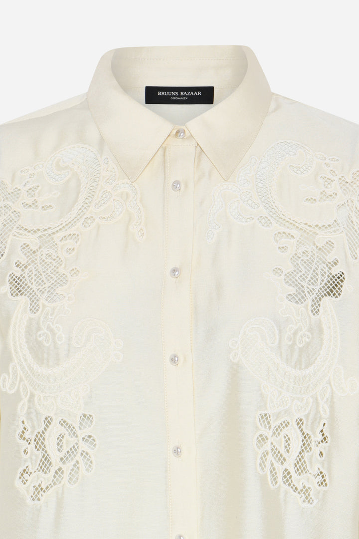 Bruuns Bazaar Women ChamaBBAlya skjorte Skjorter Snow White