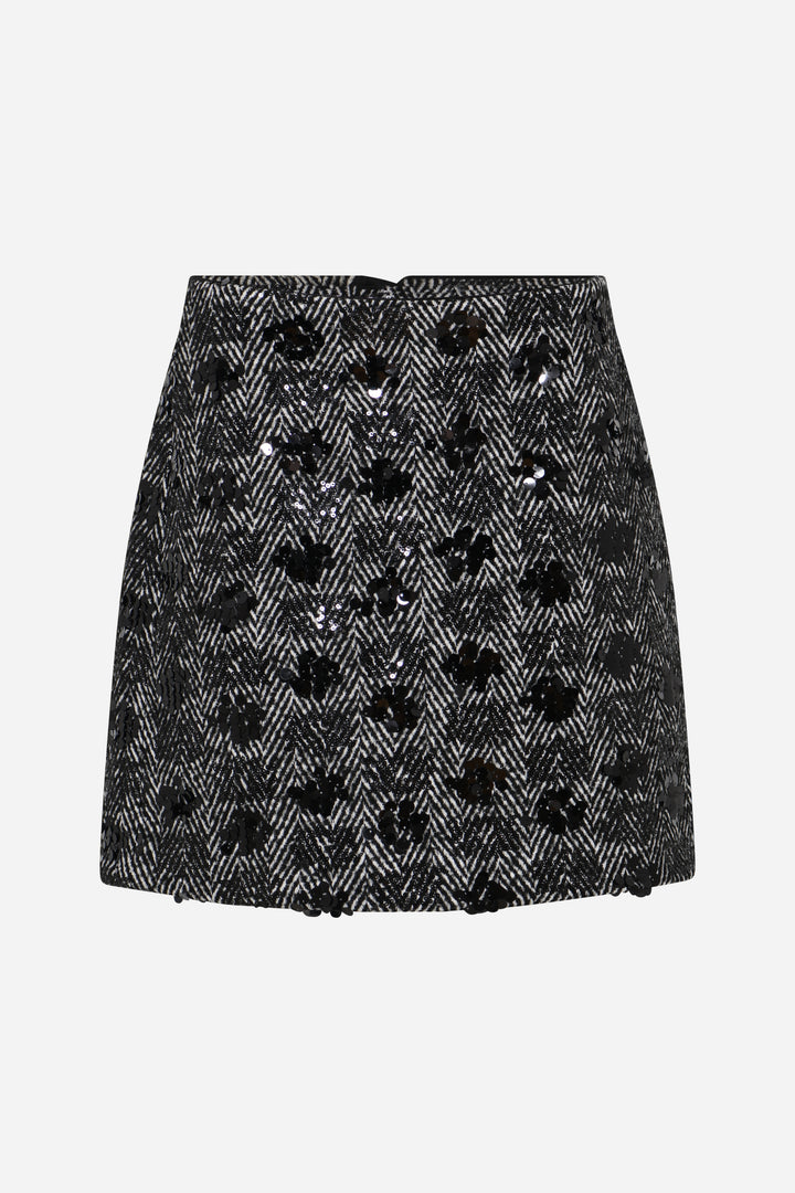 Bruuns Bazaar Women ChamaeBBSanna nederdel Nederdele Black w white