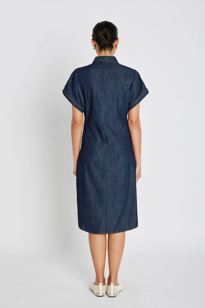 Bruuns Bazaar Women ChambraBBCallie kjole Kjoler Denim blue