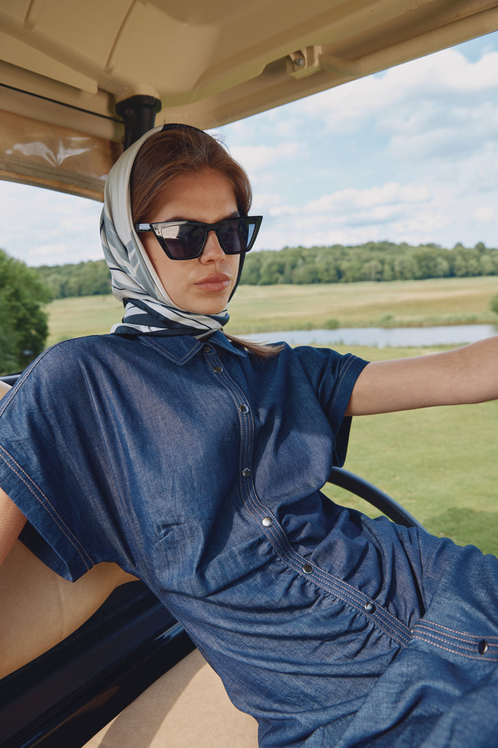 Bruuns Bazaar Women ChambraBBCallie kjole Kjoler Denim blue