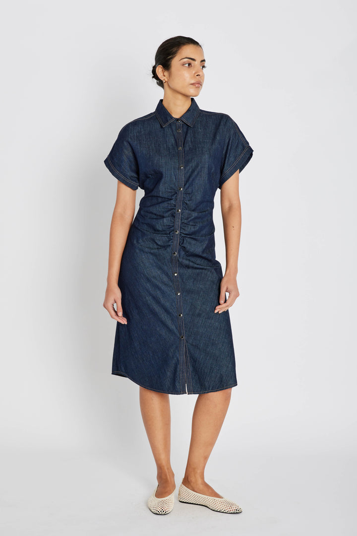 Bruuns Bazaar Women ChambraBBCallie kjole Kjoler Denim blue
