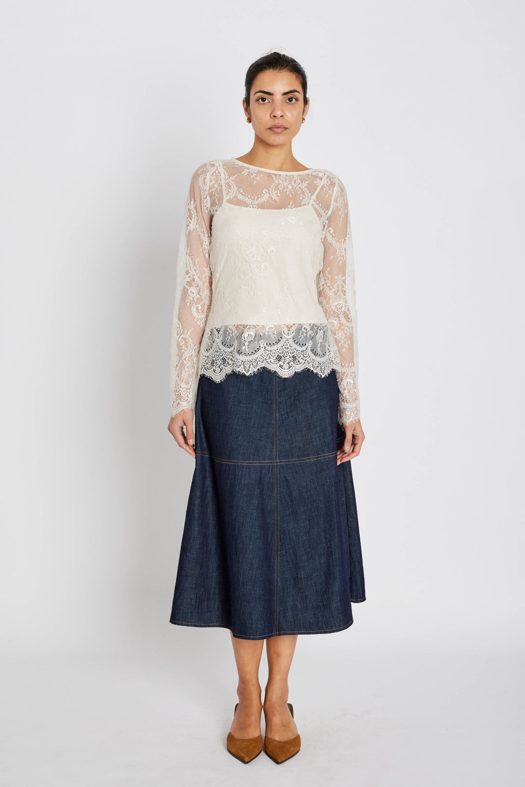 Bruuns Bazaar Women ChambraBBImma nederdel Nederdele Denim blue