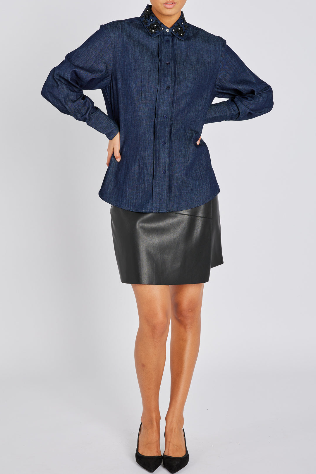 Bruuns Bazaar Women ChambraBBSiwa skjorte Skjorter Denim blue