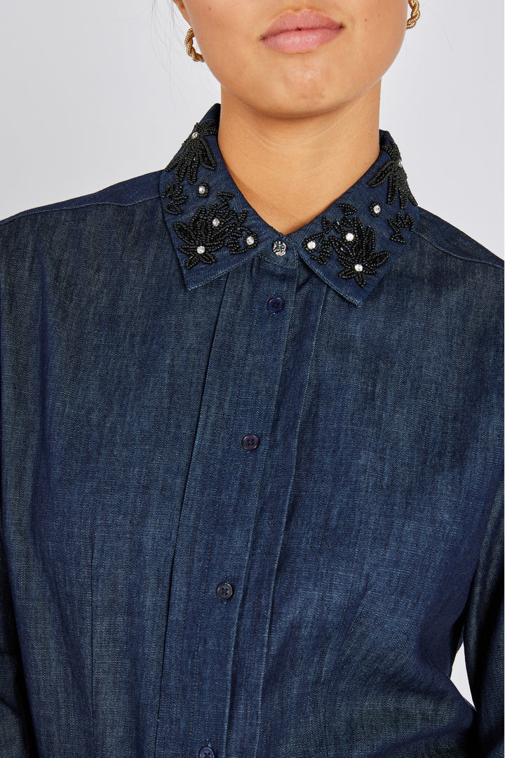 Bruuns Bazaar Women ChambraBBSiwa skjorte Skjorter Denim blue