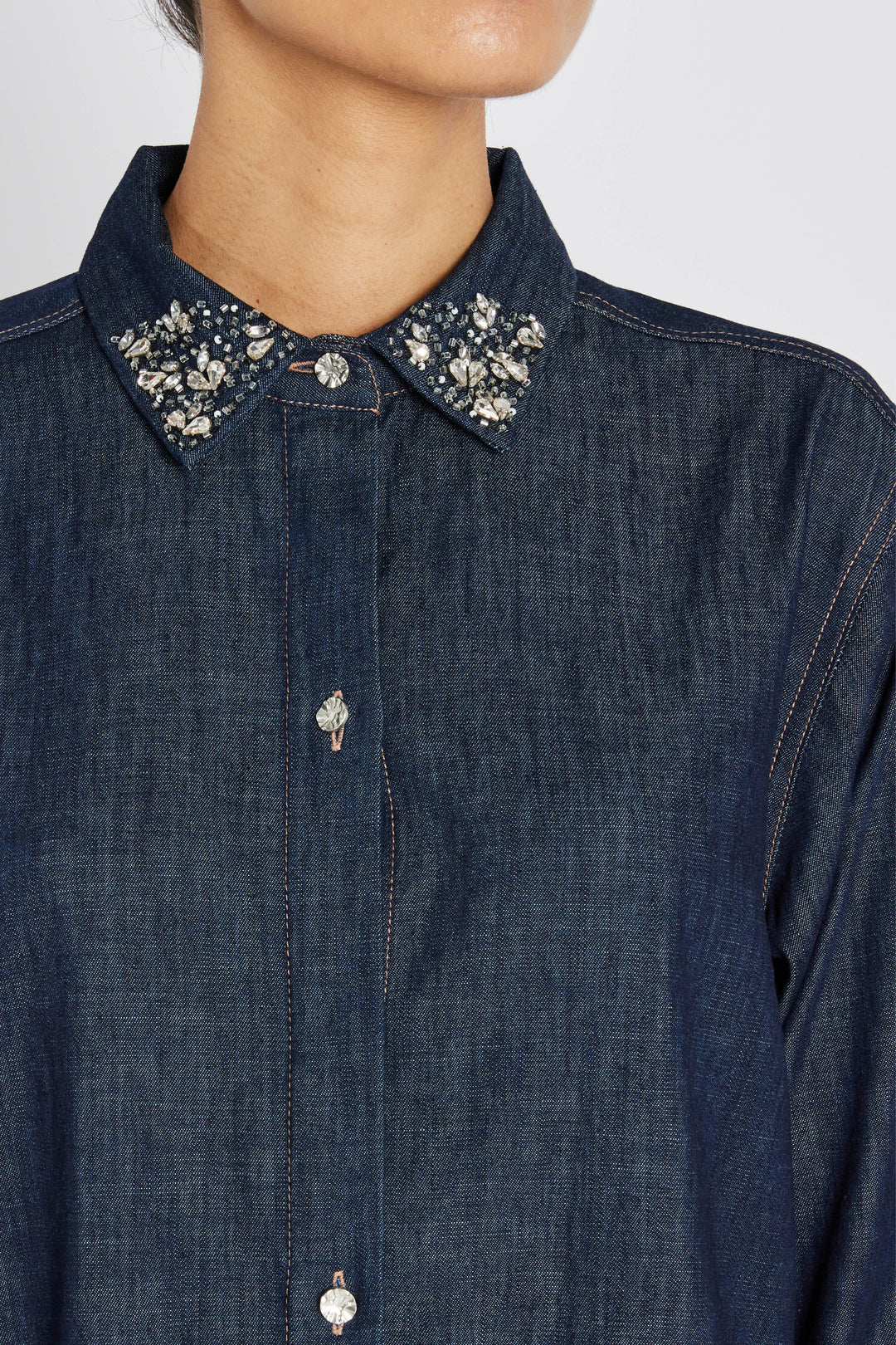 Bruuns Bazaar Women ChambraBBYinata kjole Kjoler Denim blue